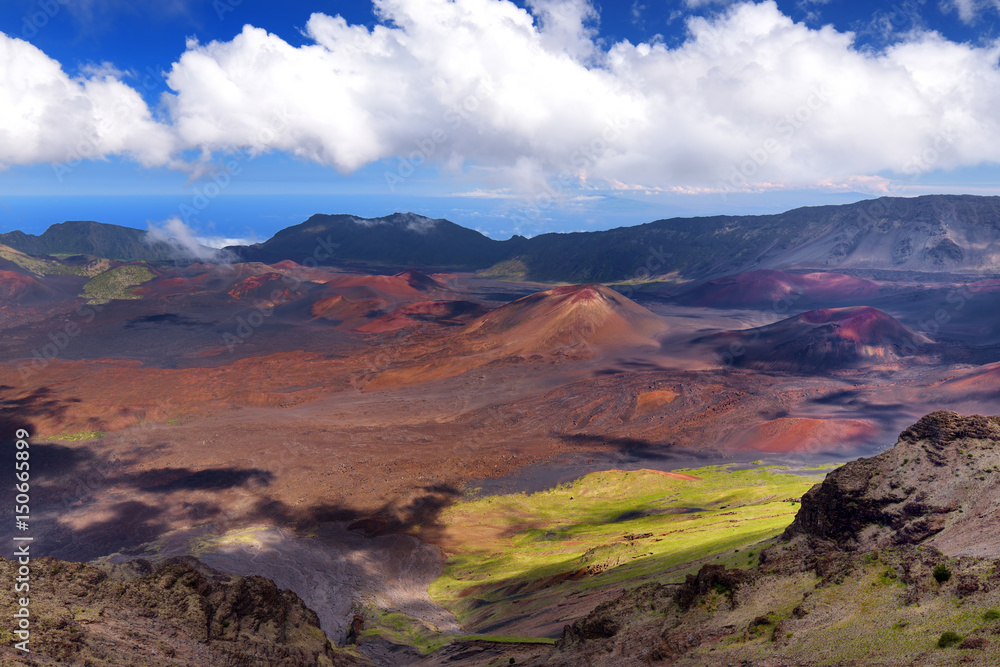 Stunning landscape of Haleakala volcano crater taken at Kalahaku overlook at Haleakala summit, Maui, Hawaii Stunning landscape of Haleakala volcano crater taken at Kalahaku overlook at Haleakala summit, Maui, Hawaii
