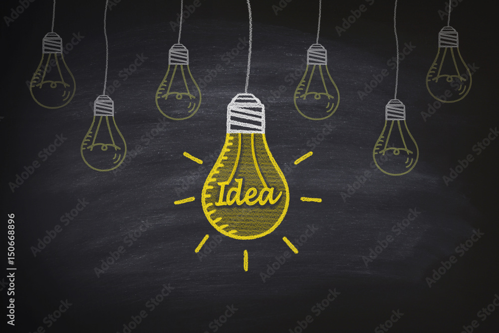 Idea concept on the blackboard Idea concept on the blackboard