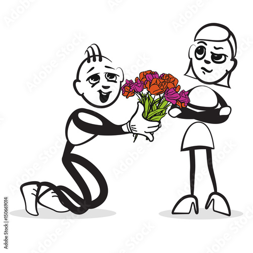 Proposal Waiting Stickman Emotion