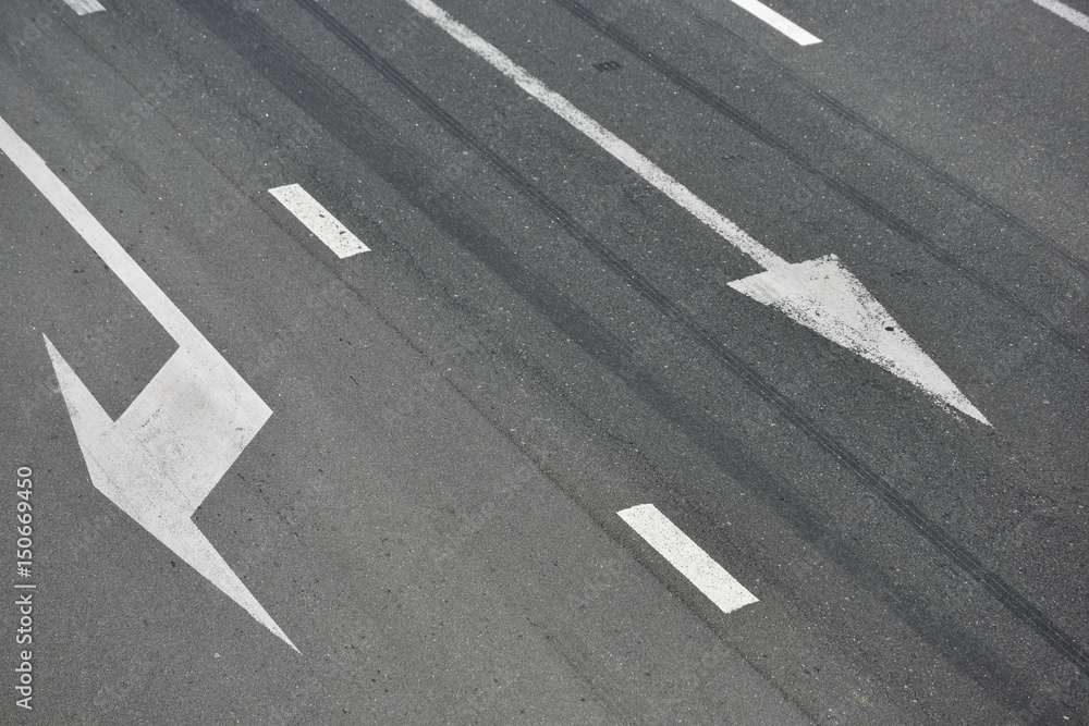 Fototapeta premium Markup and pointers to highway