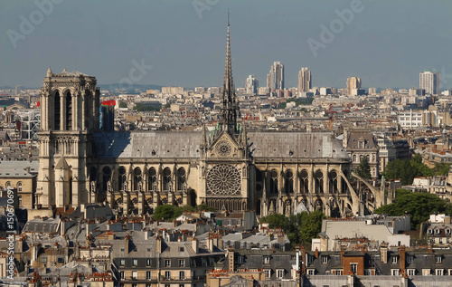 View on Paris from Notre Dame, France photo