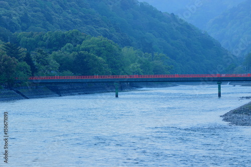 京都府　宇治川の風景