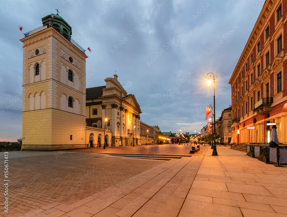 Center of Warsaw in the morning.