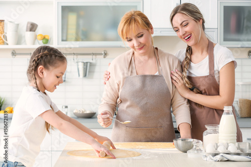 Young woman with mother and...