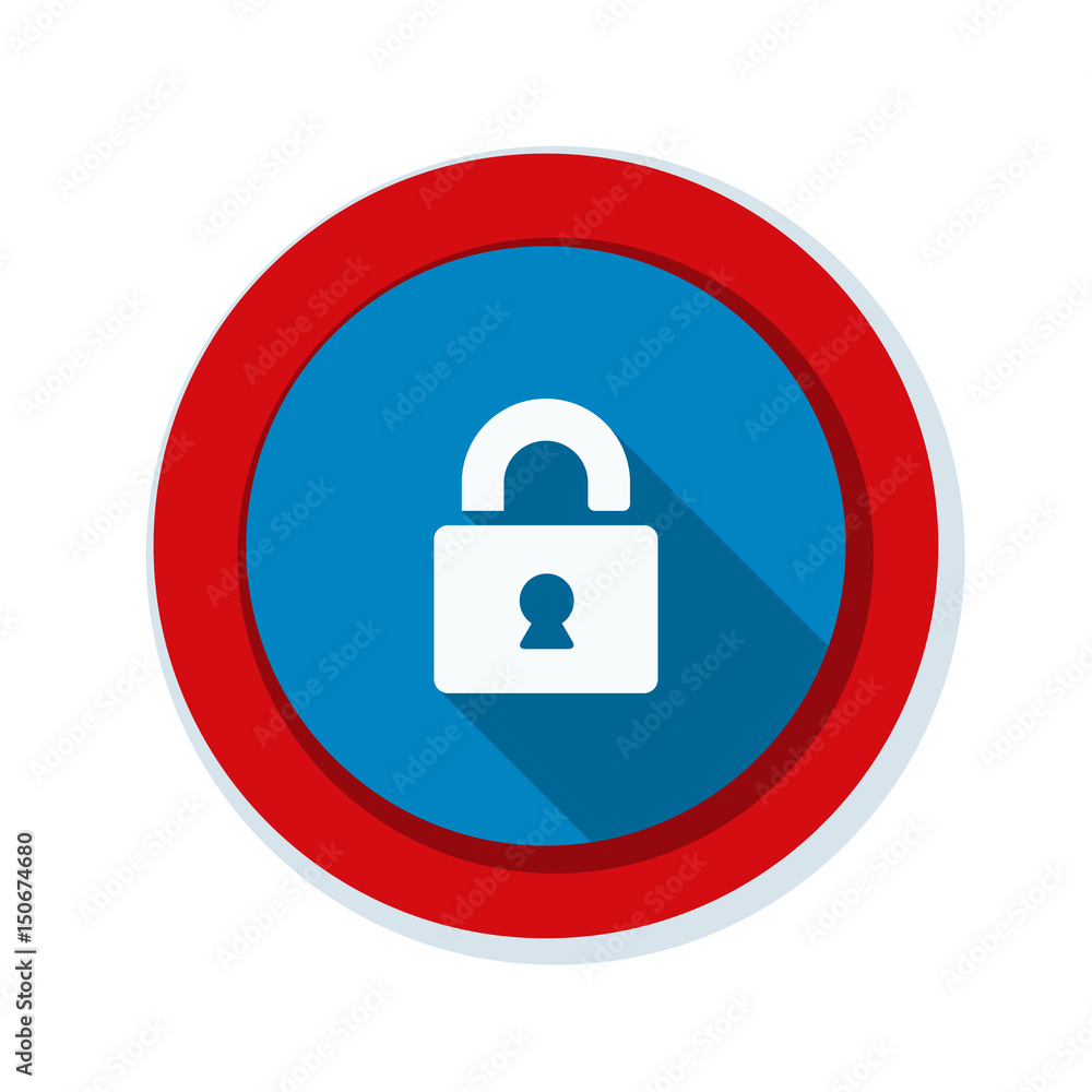 Lock Safety button illustration Lock Safety button illustration