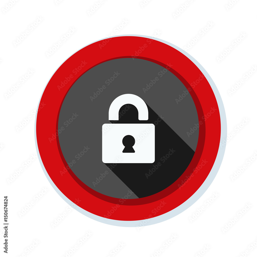 Lock Safety button illustration Lock Safety button illustration