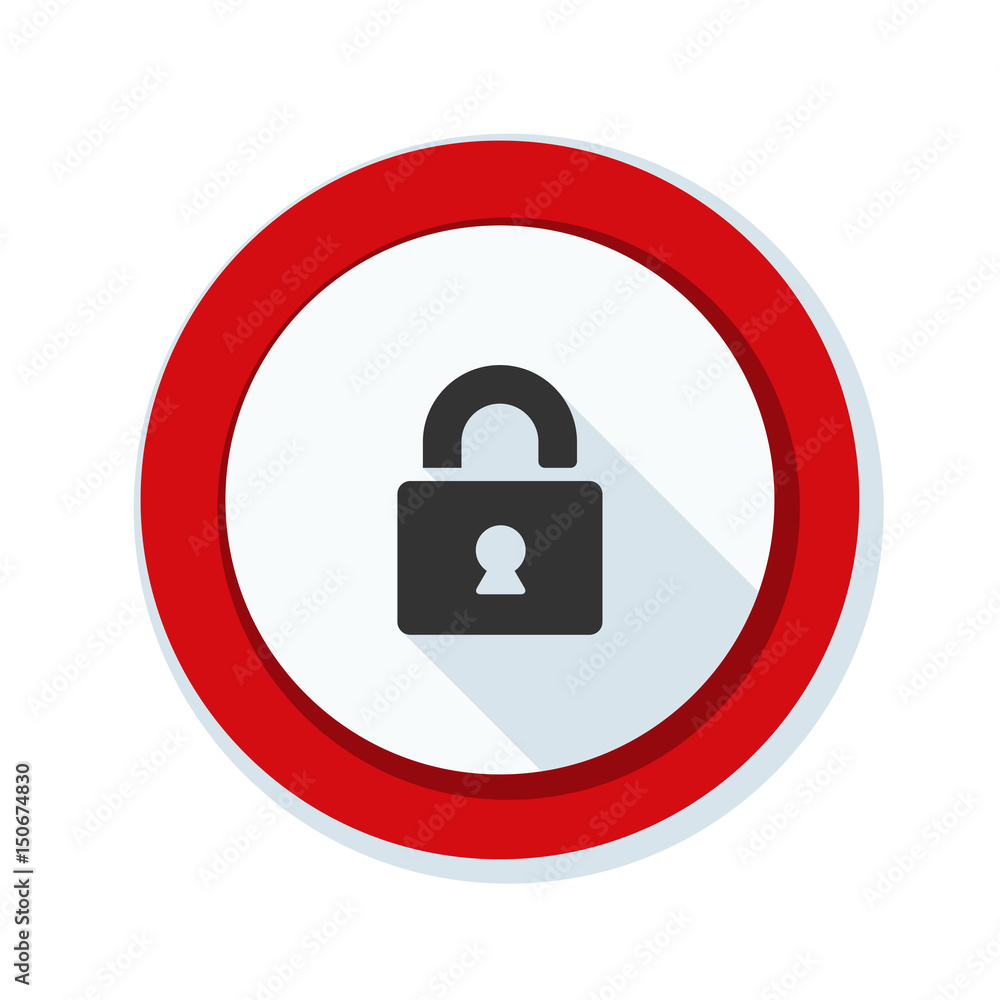 Lock Safety button illustration Lock Safety button illustration