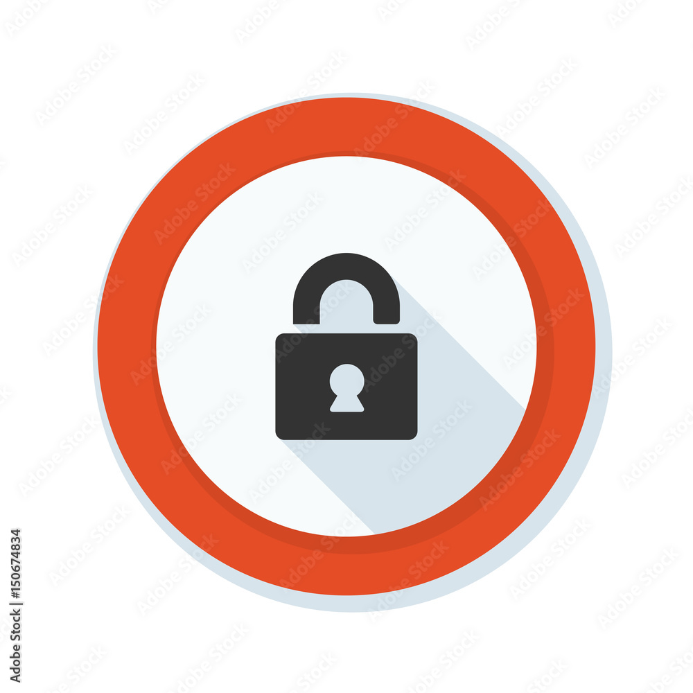Lock Safety button illustration Lock Safety button illustration