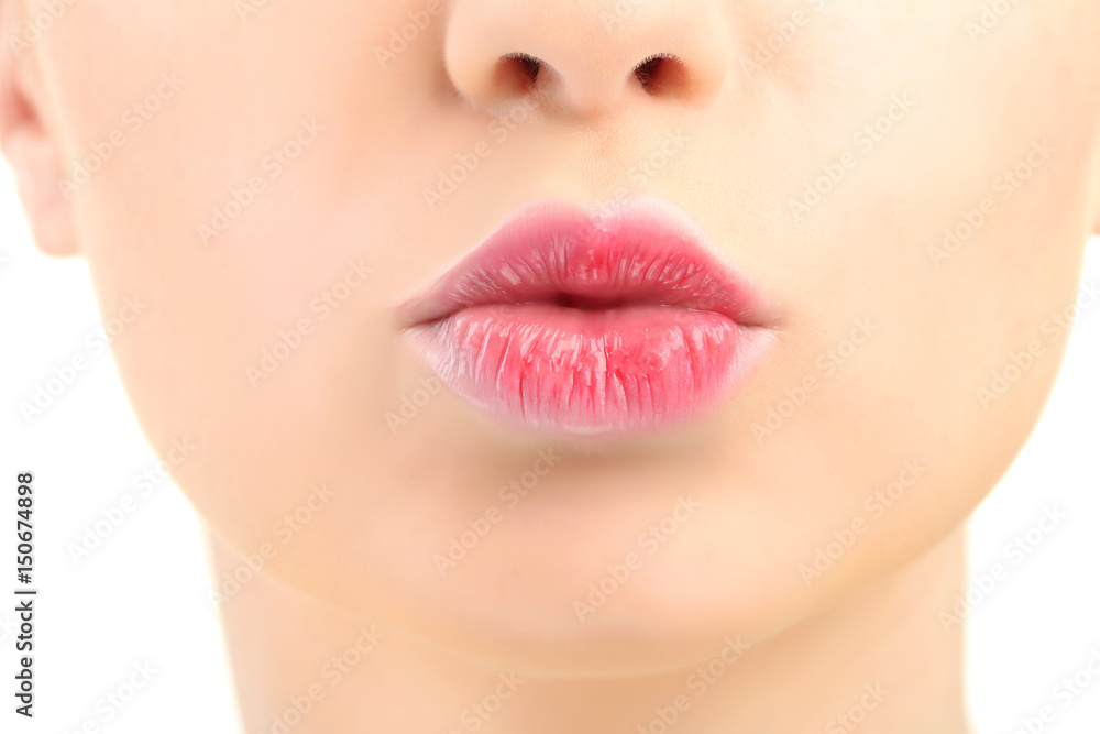 Face of beautiful young woman, closeup Face of beautiful young woman, closeup