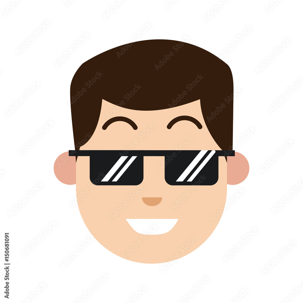 character man sunglasses smiling image vector illustration character man sunglasses smiling image vector illustration