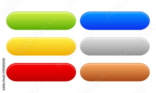 Buttons - grün, gelb, rot, blau, silber, bronze, gold