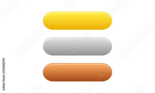 Buttons - Bronze, Silber, Gold - Siegerehrung