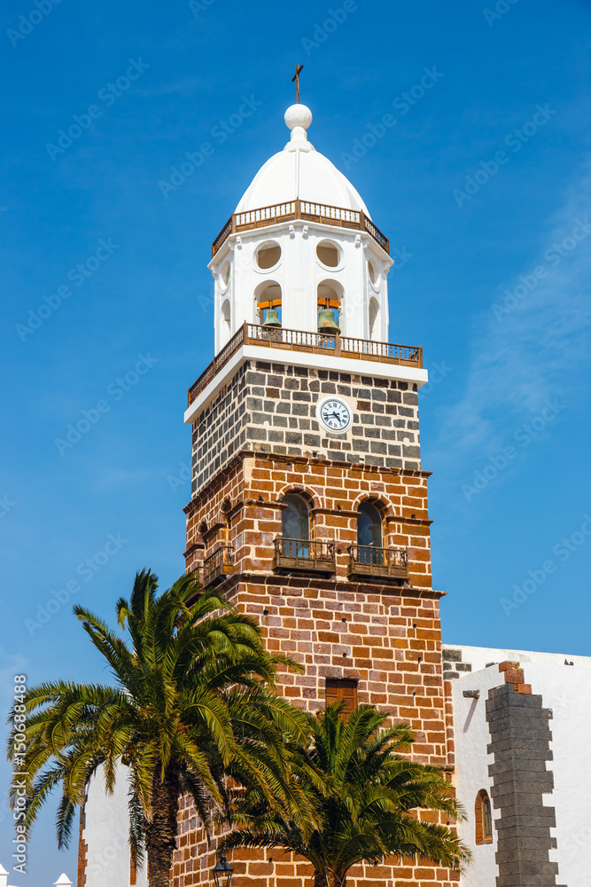 View of the city center of Teguise, former capital of the island of Lanzarote