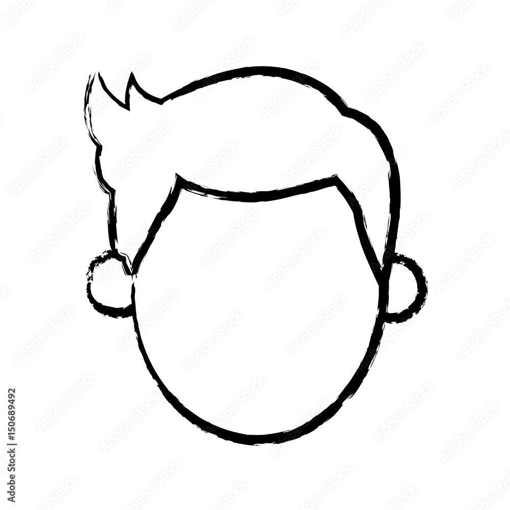 head man male person sketch vector illustration head man male person sketch vector illustration