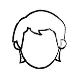head man male person sketch vector illustration