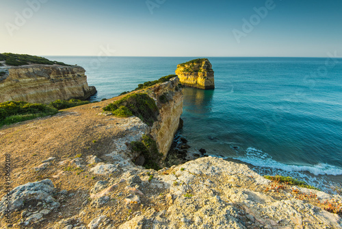 Beautiful rock formation at Algarve coast in Portugal