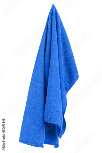Hanging blue and clean towel