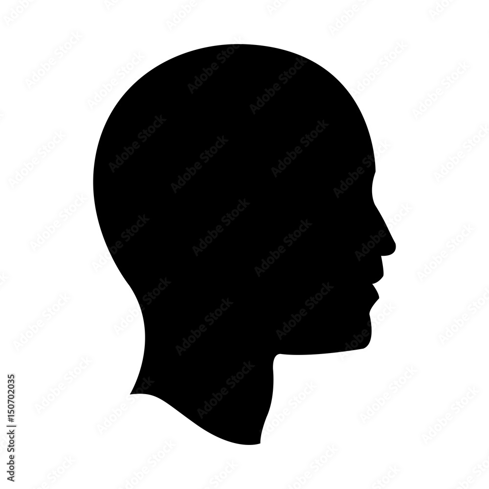 pictogram profile head human man vector illustration pictogram profile head human man vector illustration