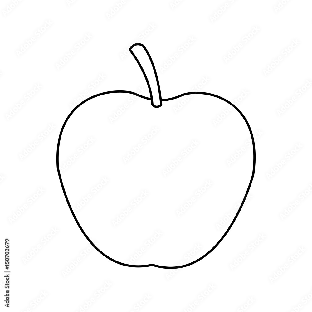 apple juicy fruit food healthy line vector illustration apple juicy fruit food healthy line vector illustration
