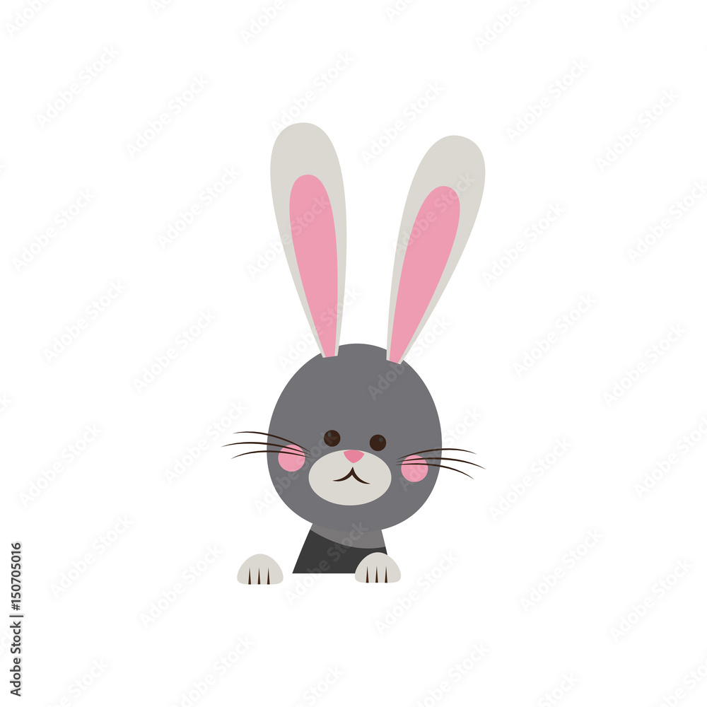 cute easter bunny happy adorable vector illustration cute easter bunny happy adorable vector illustration
