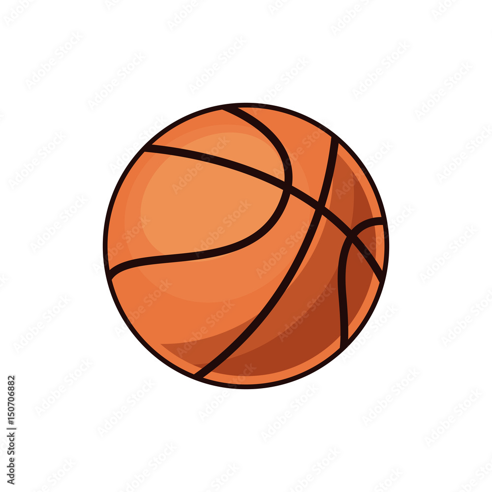 basketball ball sport play equipment image vector illustration