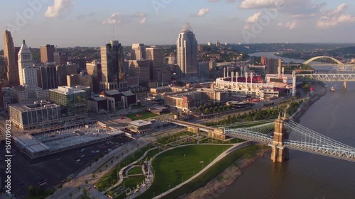 Wallpaper Mural Aerial view of Cincinnati, Ohio Torontodigital.ca