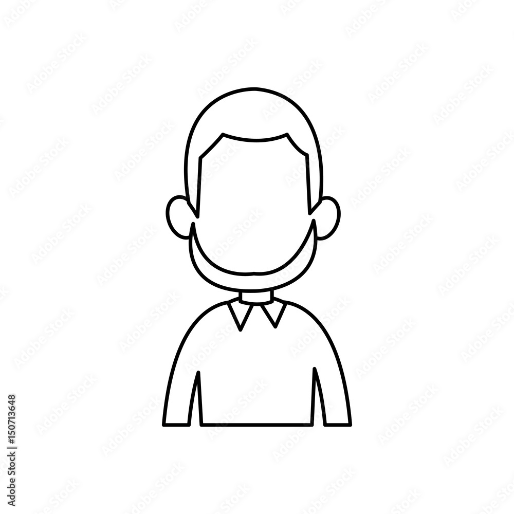 outline man male avatar style vector illustration outline man male avatar style vector illustration