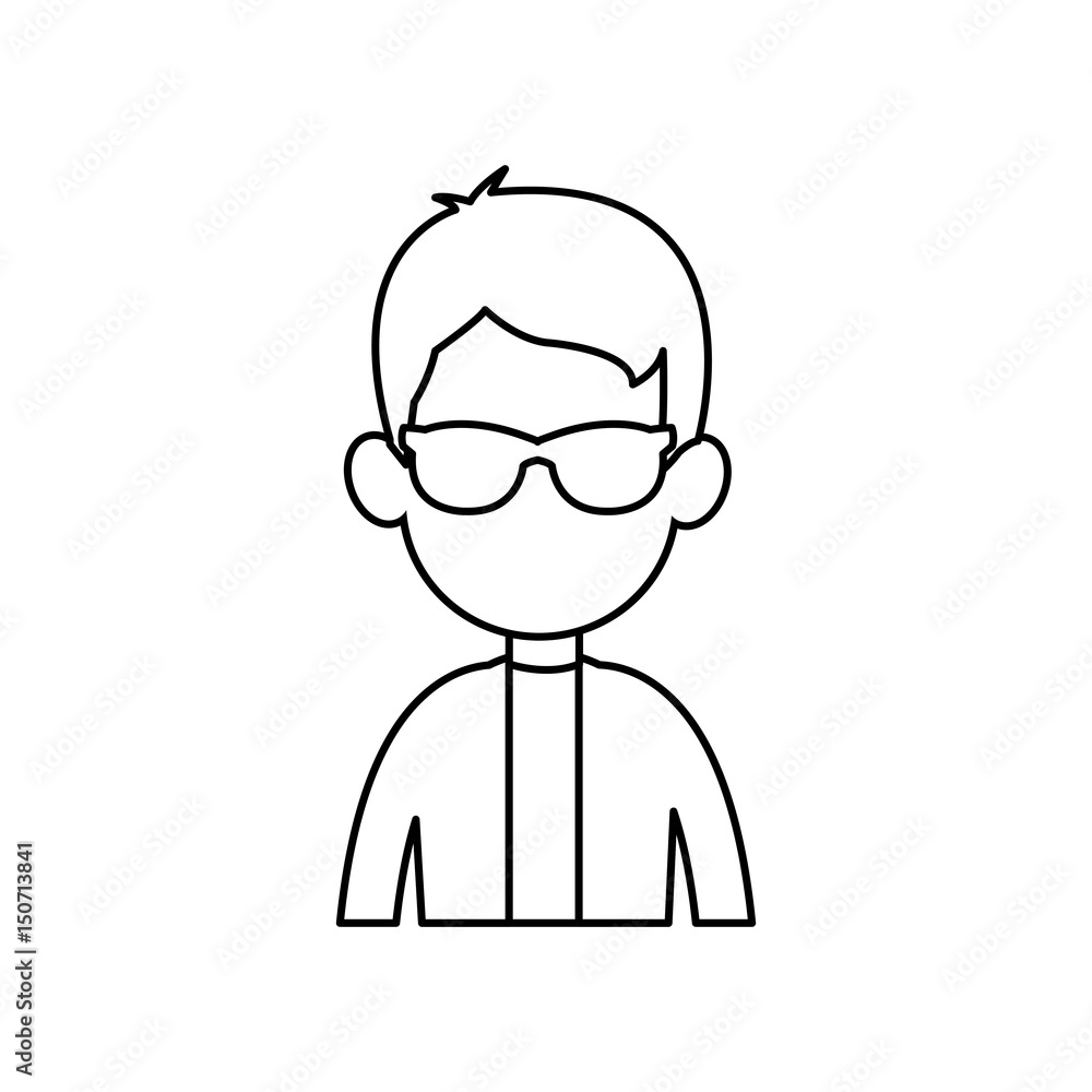 outline man male avatar style vector illustration outline man male avatar style vector illustration