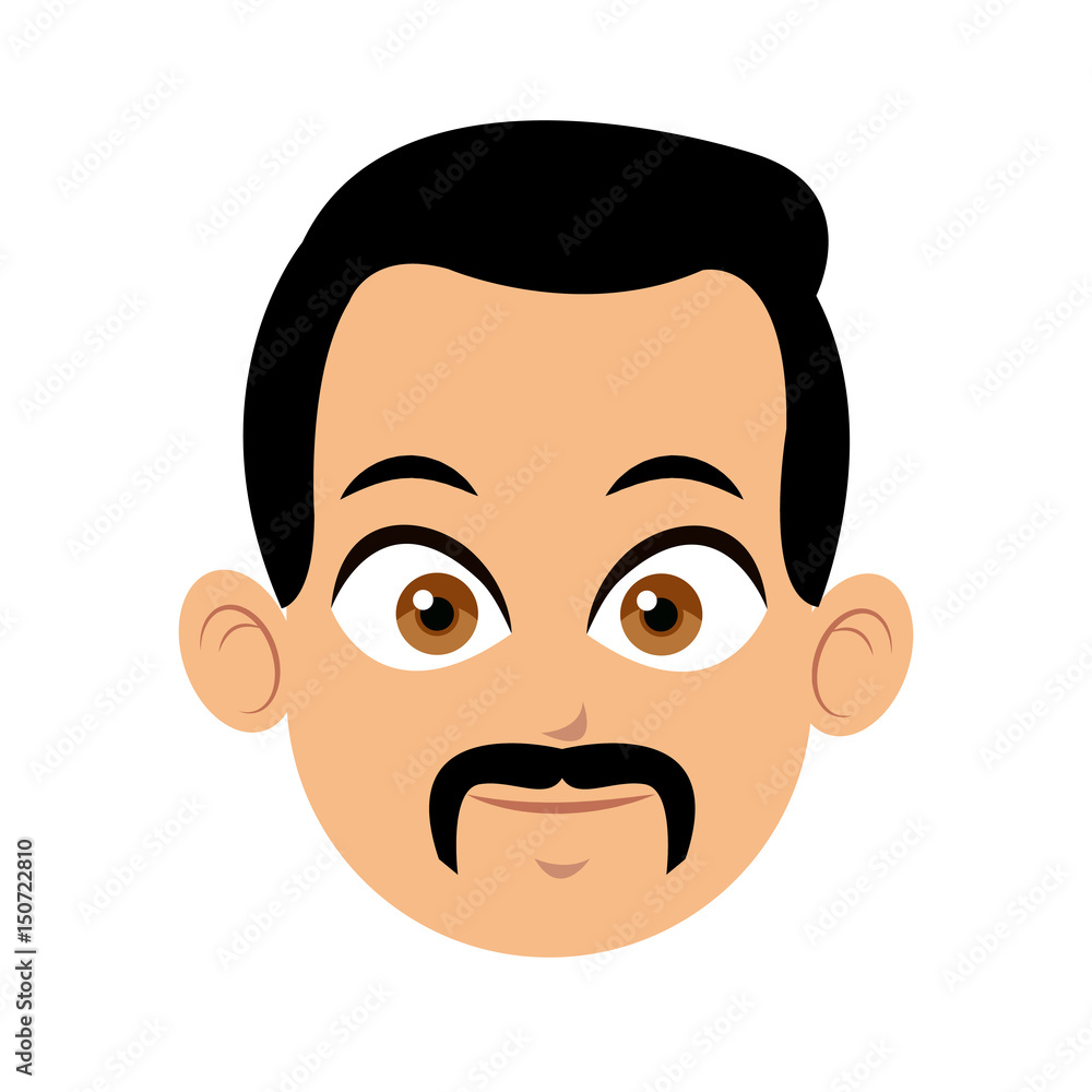 head man face character image vector illustration head man face character image vector illustration