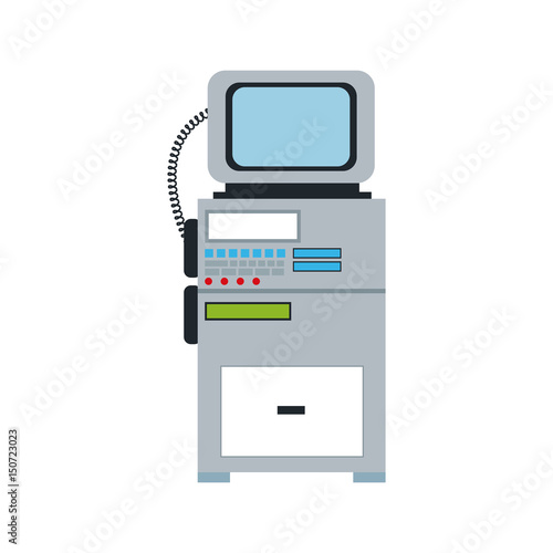 monitor cardiology clinic equipment support vector illustration
