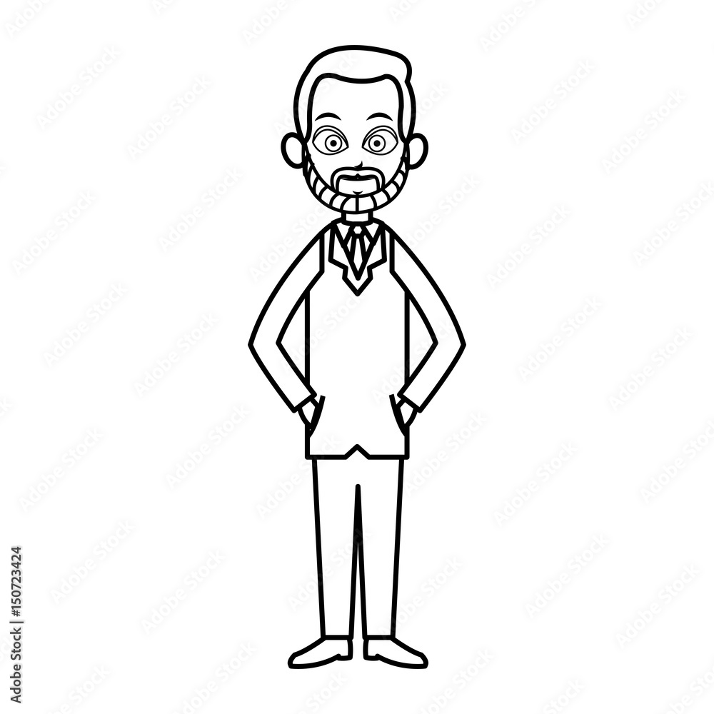 outlined man doctor character image vector illustration outlined man doctor character image vector illustration