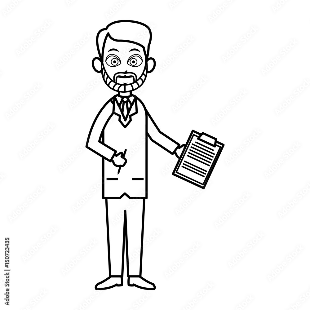 outlined man doctor character image vector illustration outlined man doctor character image vector illustration