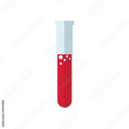 blood test tube laboratory medical vector illustration