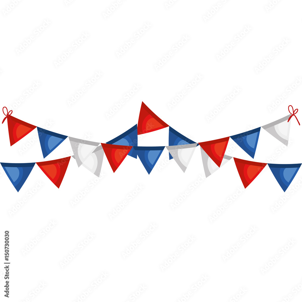 Obraz premium celebration garlands usa party icon vector illustration design