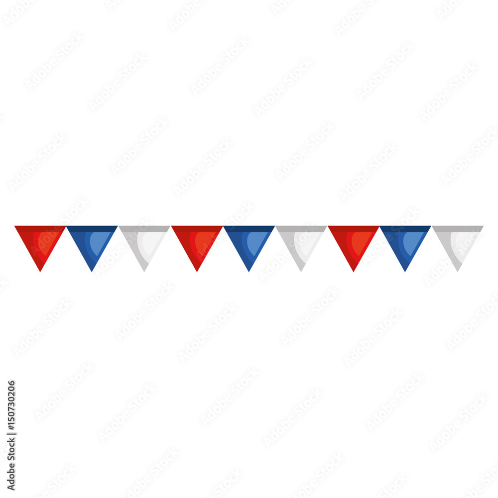 Obraz premium celebration garlands usa party icon vector illustration design
