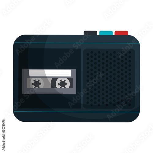 Journalist recorder isolated icon vector illustration design