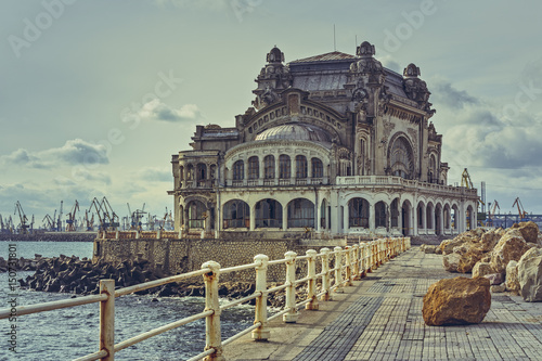 The old Constanta Casino, one of the most representative symbols of the city on the shore of the Black Sea, Romania. photo