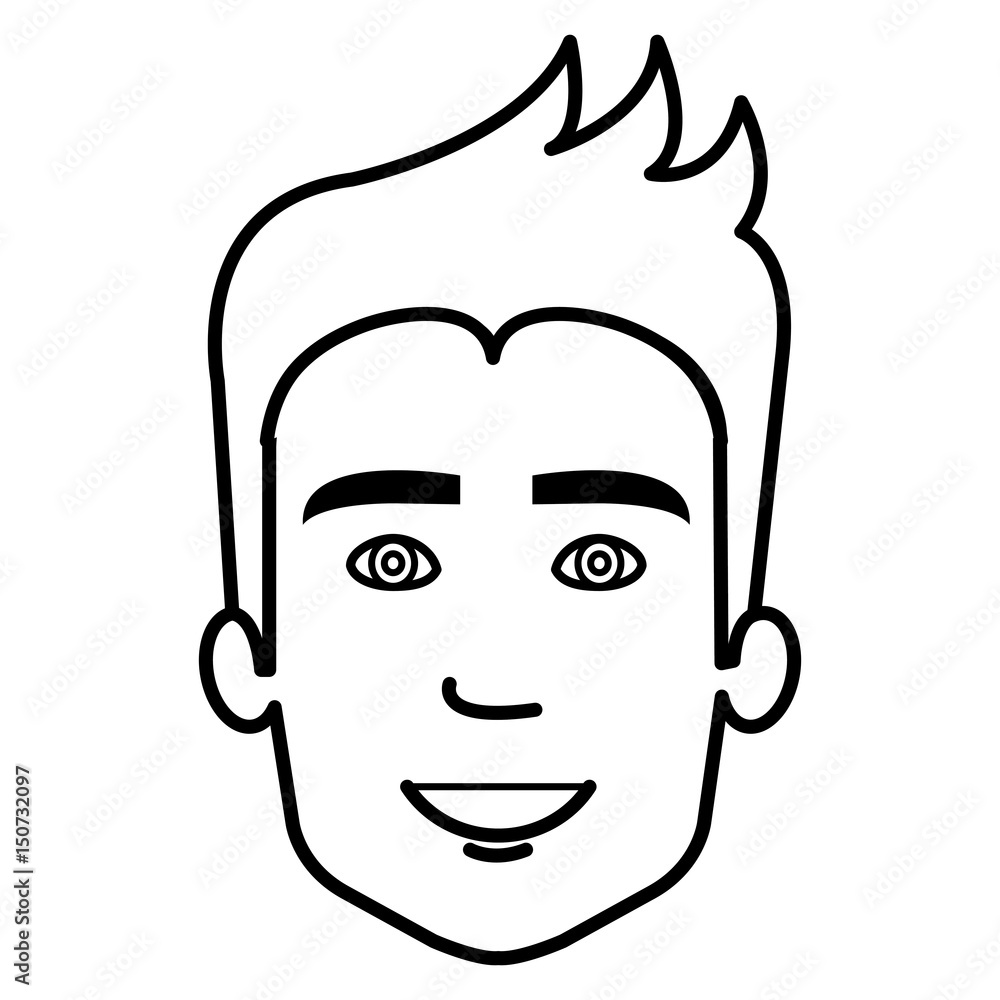 young man head avatar vector illustration design young man head avatar vector illustration design