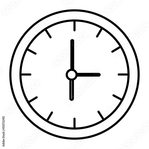 time clock isolated icon vector illustration design