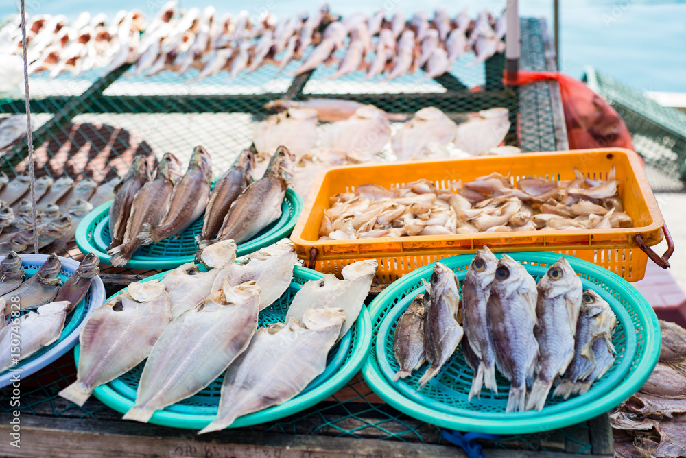 Fish market on the shore of Geoje Island, South korea