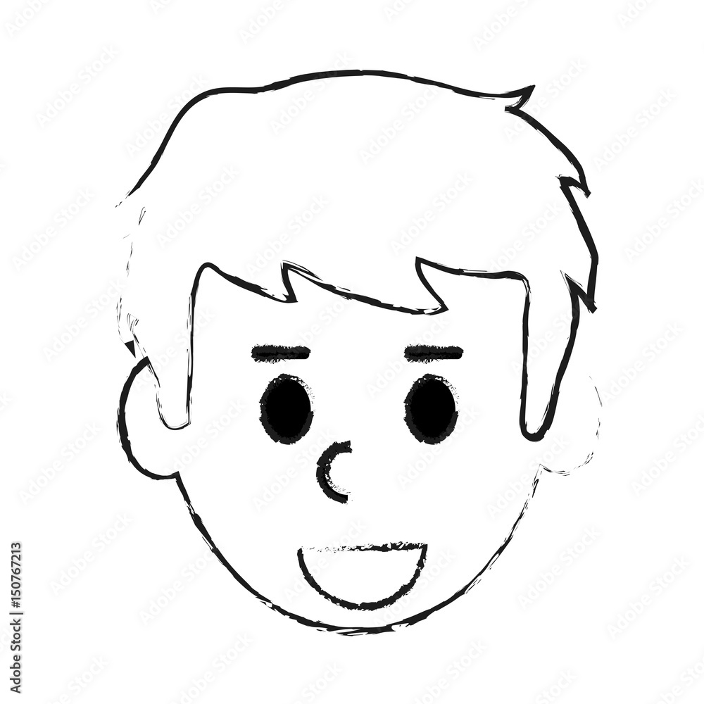 blurred silhouette cartoon front view man with blond hair vector illustration blurred silhouette cartoon front view man with blond hair vector illustration