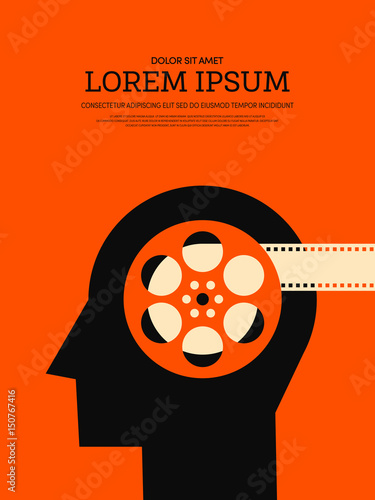 Movie and film retro vintage poster background