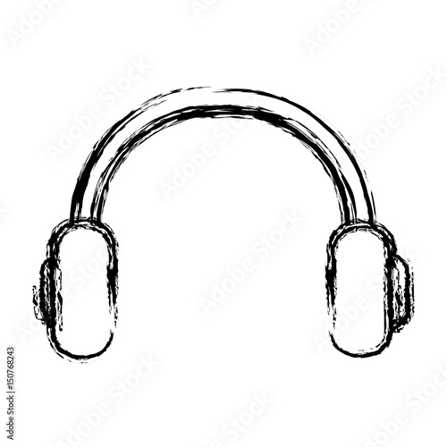headphones icon over white background. vector illustration