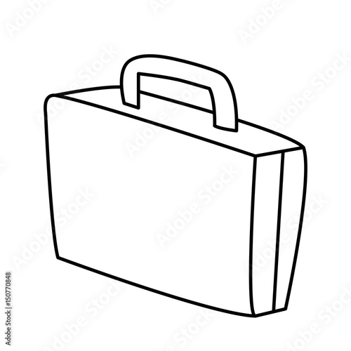 suitcase luggage travel equipment image vector illustration