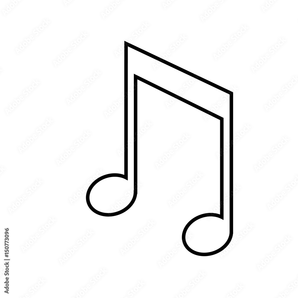 musical note icon over white background. vector illustration musical note icon over white background. vector illustration