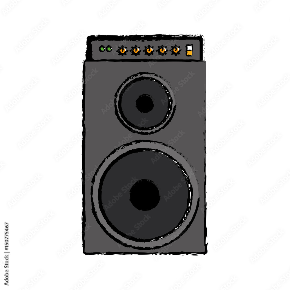 speaker bass icon over white background. vector illustration speaker bass icon over white background. vector illustration