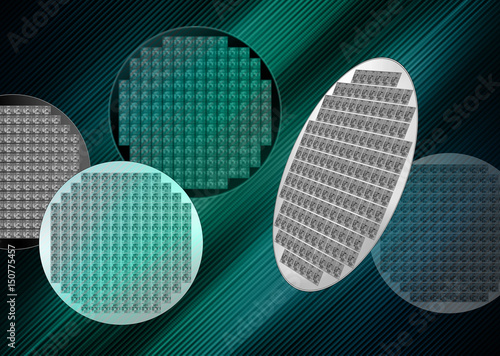 半導体ウエハーのイメージイラスト Stock Illustration Adobe Stock