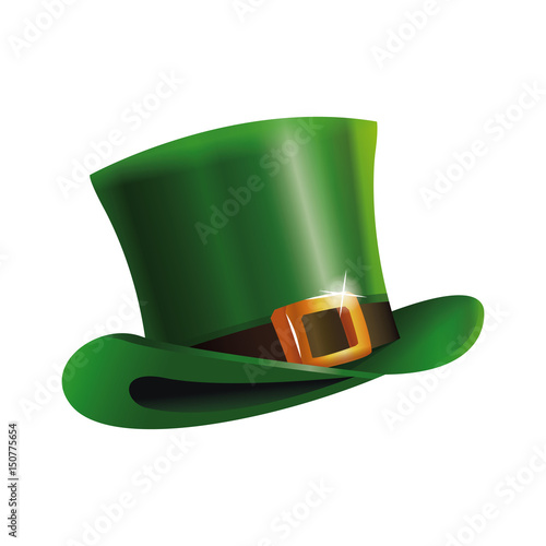 green st. patrick's day hat traditional image vector illustration