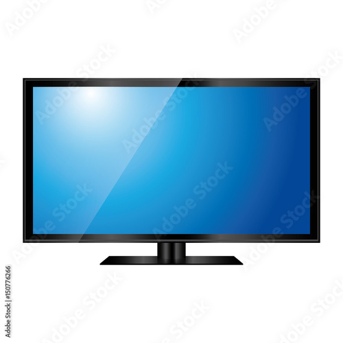 modern television icon over white background. colorful design. vector illustration