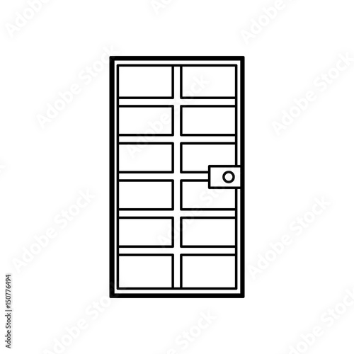 door icon over white background. vector illustration
